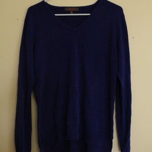 Marled Brand Electric Blue V-Neck Sweater